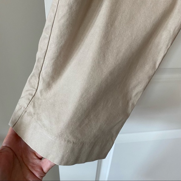 J. Jill Linen Stretch Beige Crop Pant w Pockets/ Linen Rayon Spandex size 10 - Picture 4 of 8